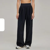 Noxwear New Quick Drying Women Yoga Pants Designer High Waist Sports Pants Full-length Dance Studio Trousers Straight-Leg Pants