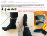 Noxwear - HSS 5/10 Pairs Men's Cotton Blend Socks Black Business Men Socks Soft Breathable Summer Winter for Male Socks Plus Size (6.5-14)