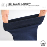Noxwear - HSS 5/10 Pairs Men's Cotton Blend Socks Black Business Men Socks Soft Breathable Summer Winter for Male Socks Plus Size (6.5-14)