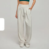 Noxwear New Quick Drying Women Yoga Pants Designer High Waist Sports Pants Full-length Dance Studio Trousers Straight-Leg Pants