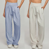 Noxwear New Quick Drying Women Yoga Pants Designer High Waist Sports Pants Full-length Dance Studio Trousers Straight-Leg Pants