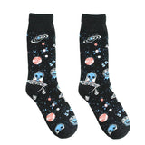 Noxwear - Cotton Happy Funny Socks Men Alien Planet Shark Crazy Design Sokken Unisex Novelty Dinosaur Crew Skateboard Calcetines Hombre
