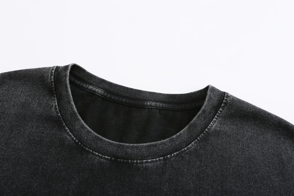 Noxwear Vintage Washed Oversized Y2K Punk Girl Print T-shirt Retro Streetwear Casual Cotton Tee US Stock