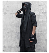 Noxwear - Black Hooded Wizard Vest Coat Men 2025 Autumn Summer Sleeveless Jacket Casual Men Coat Techwear WB184