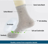 Noxwear - HSS 5/10 Pairs Men's Cotton Blend Socks Black Business Men Socks Soft Breathable Summer Winter for Male Socks Plus Size (6.5-14)