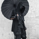Noxwear - Black Hooded Wizard Vest Coat Men 2025 Autumn Summer Sleeveless Jacket Casual Men Coat Techwear WB184