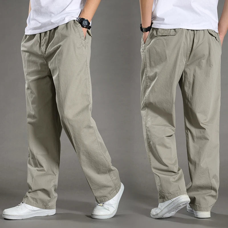 Noxwear - Men's Cargo Pants Summer Spring Cotton Work Wear New In Large Size 6XL Casual Climbing Joggers Sweatpants Hombre Autumn Trousers
