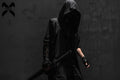 Noxwear - Black Hooded Wizard Vest Coat Men 2025 Autumn Summer Sleeveless Jacket Casual Men Coat Techwear WB184