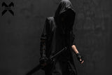 Noxwear - Black Hooded Wizard Vest Coat Men 2025 Autumn Summer Sleeveless Jacket Casual Men Coat Techwear WB184