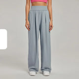 Noxwear New Quick Drying Women Yoga Pants Designer High Waist Sports Pants Full-length Dance Studio Trousers Straight-Leg Pants