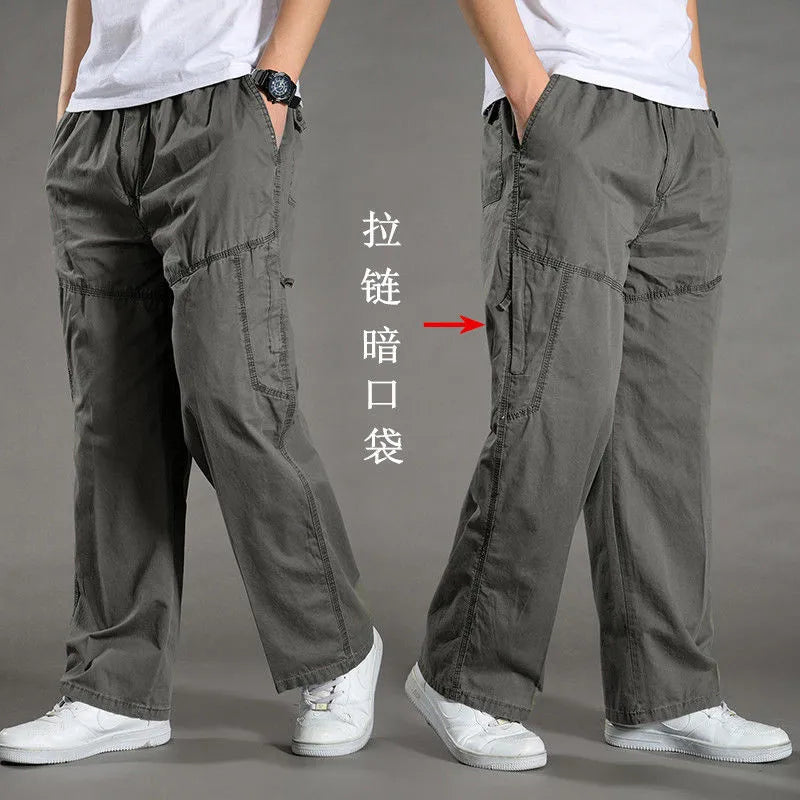 Noxwear - Men's Cargo Pants Summer Spring Cotton Work Wear New In Large Size 6XL Casual Climbing Joggers Sweatpants Hombre Autumn Trousers