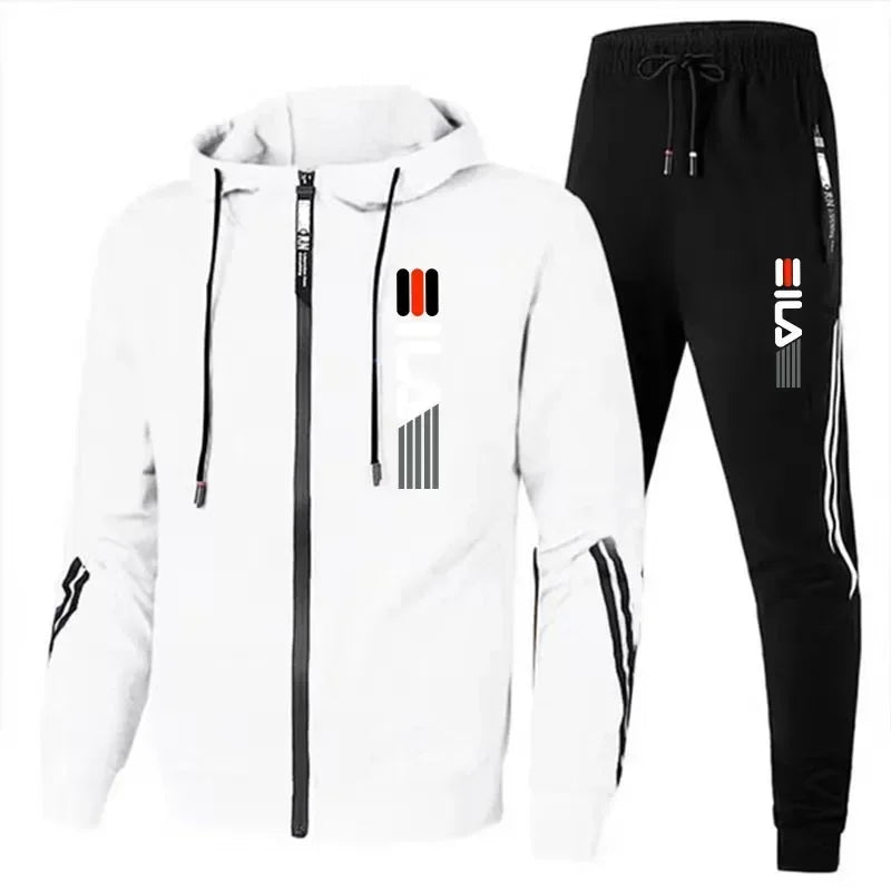 Noxwear-Autumn and Winter Zippered Sweatshirts + Sportswear Pants, Men's Jogging and Fitness Sets, Men's Casual Sportswear Sets