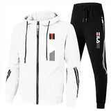 Noxwear-Autumn and Winter Zippered Sweatshirts + Sportswear Pants, Men's Jogging and Fitness Sets, Men's Casual Sportswear Sets