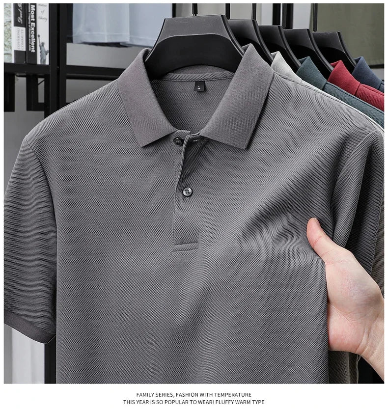 Noxwear - Men's 100% Cotton Polo Shirt - Summer Casual Breathable Tee,19 Colors,Ideal for Golf and Sports,Business Casual,Silk-Like Finish