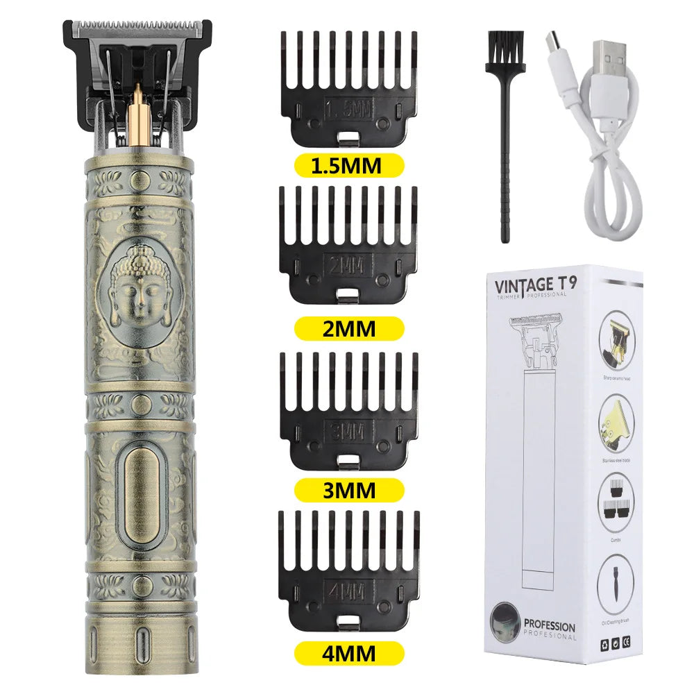 Noxwear - Retro T9 Original Haircutting Machine Set Jackets Trimmer Men's Electric Shaver Male Lence Pro Barber Shaver for Sensitive Areas