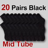 Noxwear - 5/10/20 Pairs Neutral Solid Color Round Neck Socks Spring Autumn Sweat Absorbing Breathable Comfortable All-season Sports Socks