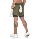 Noxwear - Camo Running Shorts Men Gym Sports Shorts 2 In 1 Quick Dry Workout Training Gym Fitness Jogging Short Pants Summer Men Shorts