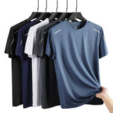 Noxwear - CHRLCK Men's Running Quick Drying T-shirts Breathable Hiking Fishing Tees Soft Elasticity Outdoor Sports Short Shirt Summer