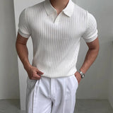 Noxwear - Summer Sports And Leisure Slim Fit T-Shirt Fashionable Men's Golf Polo Shirt Open Neck Breathable Quick Drying Short Sleeved Top