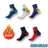 Noxwear - 10/5/3pairs Breathable Con Sports Stockings Men Bamboo Fiber Autumn and Winter Men Socks Sweat Absorption Deodorant.