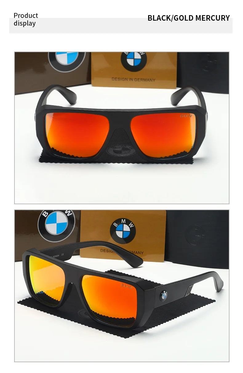 Noxwear - BWM Luxury Polarized Sunglasses Men UV Anti-Glare Driving Cycling Fishing Outdoor Beach Hiking Sunglasses Mirror Color Film