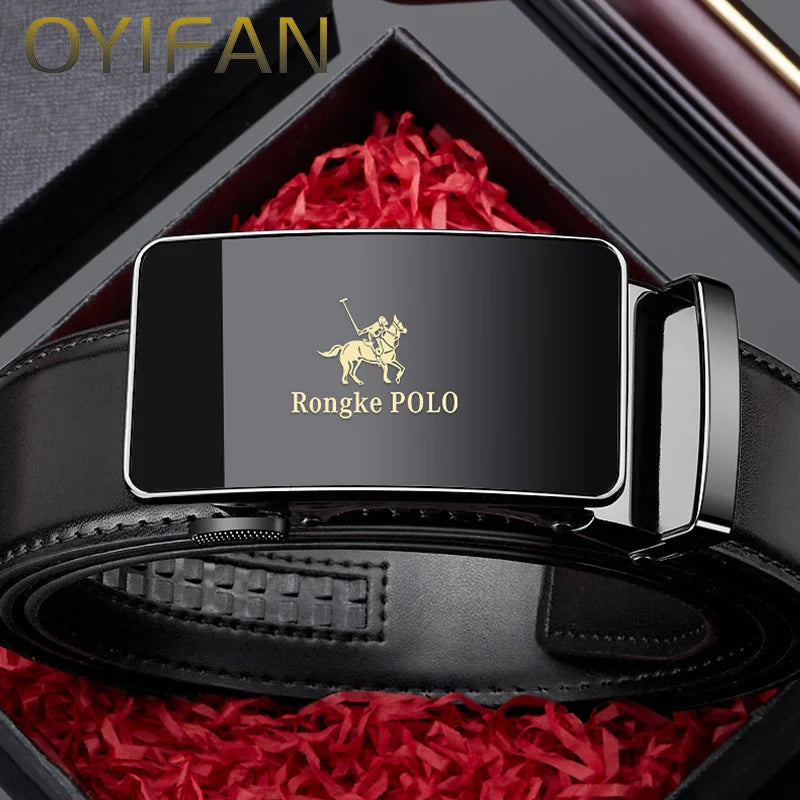 Noxwear - Men Belt Automatic Buckle Belt Fashion Alloy Belts Genune Leather Luxury Belts for Men Business Luxury Designer Clothes