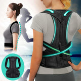 Noxwear - Reinforced Belt Lumbar Column Posture Corrector Vest  Adjustable Back Support Strap Shoulder Spine Brace Neck Stretcher Trainer