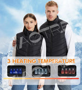 Noxwear - 28/9 Areas Heated Vest Men Jacket Heated Winter Womens Electric Usb Heater Camping Jacket Man Thermal Vest Body Warmer Coat 6XL
