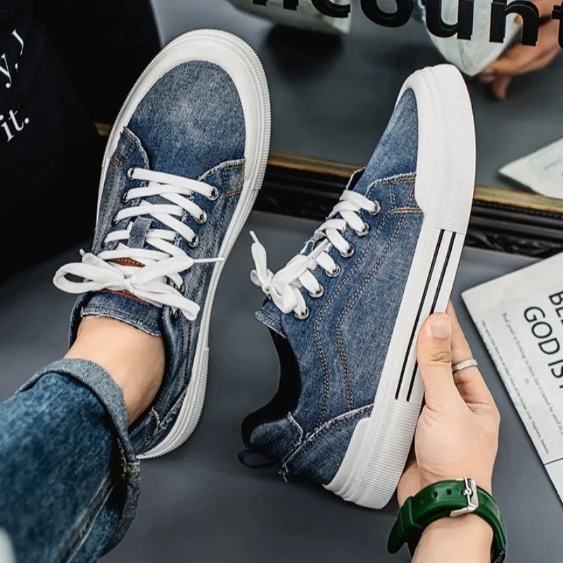 Noxwear - 2026 Trend Men's Casual Canvas Shoes Flats Shoe Hot Korean Style Men Board Shoes Lightweight  Breathable Walking Footwear Hombre