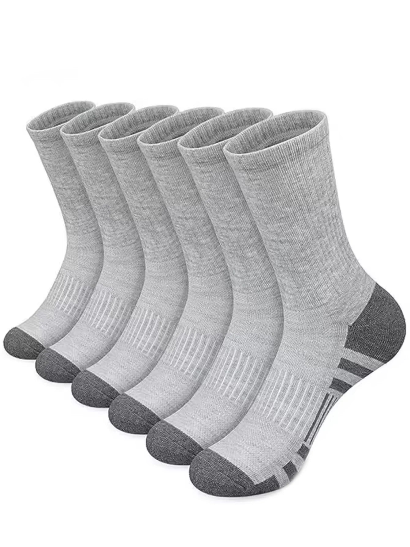 Noxwear - 12Pairs Men's Outdoor Gym Socks High Quality Comfortable Soft Ground-Gripping Football Large Size New Style