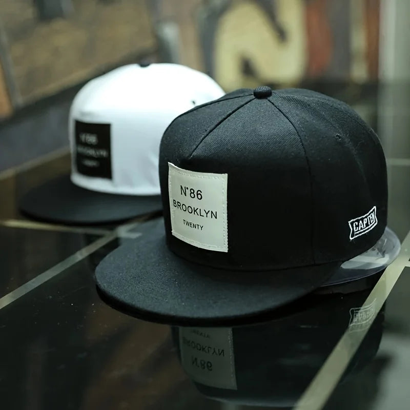 Noxwear - Unisex Brooklyn Print Label Embroidery Hip-hop Hats Outdoor Adjustable Casual Baseball Caps Sunscreen Hat