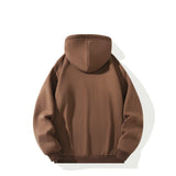 Noxwear - Men's Casual Thicken Hoodies Autumn Winter Long Sleeve Pullover Fashion Loose Solid Color Sweatshirt Spring Warm Outdoor Hoody