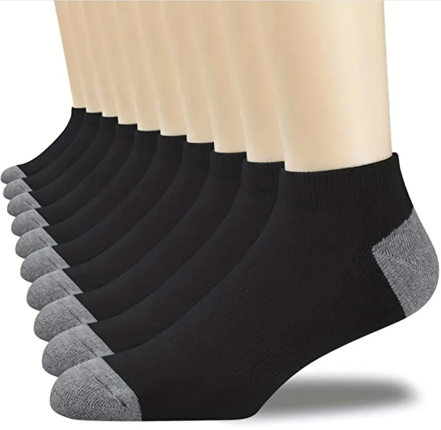Noxwear - 10/5/3pairs Breathable Con Sports Stockings Men Bamboo Fiber Autumn and Winter Men Socks Sweat Absorption Deodorant.