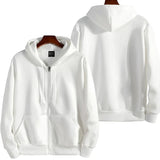 Noxwear-Zipper Hoodies Autumn Winter Men's New Long Sleeve Hooded Sweatshirt Fashion Casual Male Outfit Sportwear Loose Fit Clothes