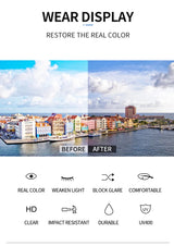 Noxwear - Rimless Sunglasses Rectangle Fashion Popular Women Men Shades Small Square Sun Glasses For Female Male Summer Traveling Oculos