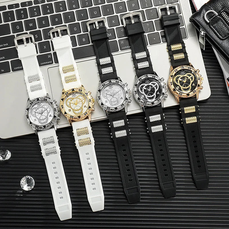 Noxwear - Men’s Watch Fashion Silicone Band Analog Quartz Wrist Watch Man Sports Watches
