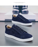 Noxwear - Autumn New Shoes for Men Suede Leather Casual Shoes Fashion Flat Skateboard Shoes Youth Cool Sneaker