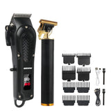 Noxwear - T9 Vintage Men's Electric Hair Clipper Beard Trimmer/Rechargeable Hair Cutting Machine With Nose Hair Trimmer Kit Boyfriend Gift