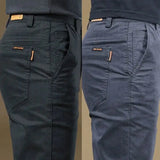 Noxwear - 2025 Summer Thin Cotton Men's Casual Pants Trendy Versatile Elastic Light Business Trousers Work Formal Slim Straight Pants
