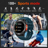Noxwear - LIGE GPS Smart Watch Men LED Flashlight Compass Waterproof Bluetooth Call Health Watches Voice Assistant Military Smartwatch Men