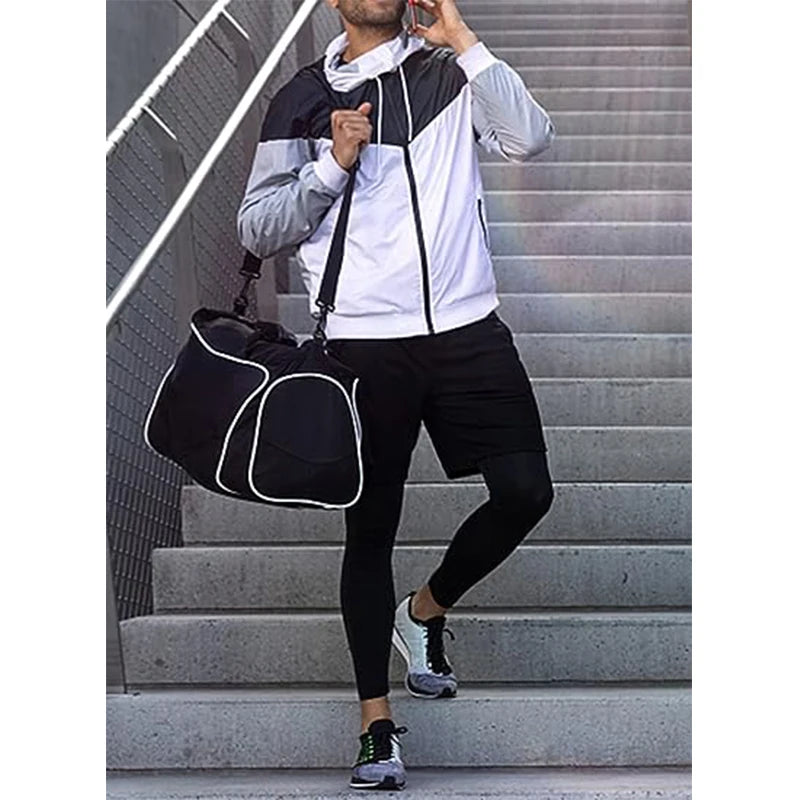 Noxwear - Men's Sport Pants 2 in1 Training Athletic Tracksuits Sportswear Workout Male Jogging Trousers Gym Fitness Running Pants Men