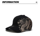 Noxwear - Chinese Style Dragon Pattern Baseball Hat For Men And Women, Versatile National Tide Cap, Hip Hop Hip Hop Skateboarding, Cool