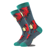 Noxwear - Cotton Happy Funny Socks Men Alien Planet Shark Crazy Design Sokken Unisex Novelty Dinosaur Crew Skateboard Calcetines Hombre