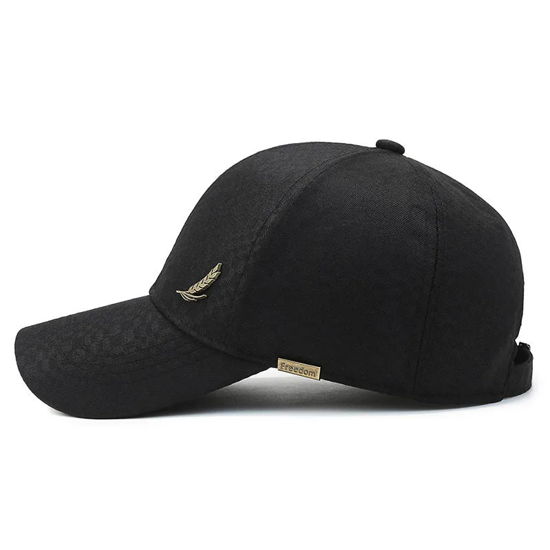 Noxwear-Men's breathable baseball cap, spring and summer fashionable baseball cap, wheat ear copper label outdoor casual baseball cap
