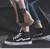 Noxwear - Spring New Shoes for Men Women Canvas Casual Shoes High Tops Flat Skateboard Vulcanized Shoes Lovers Cool Lace-up Sneaker