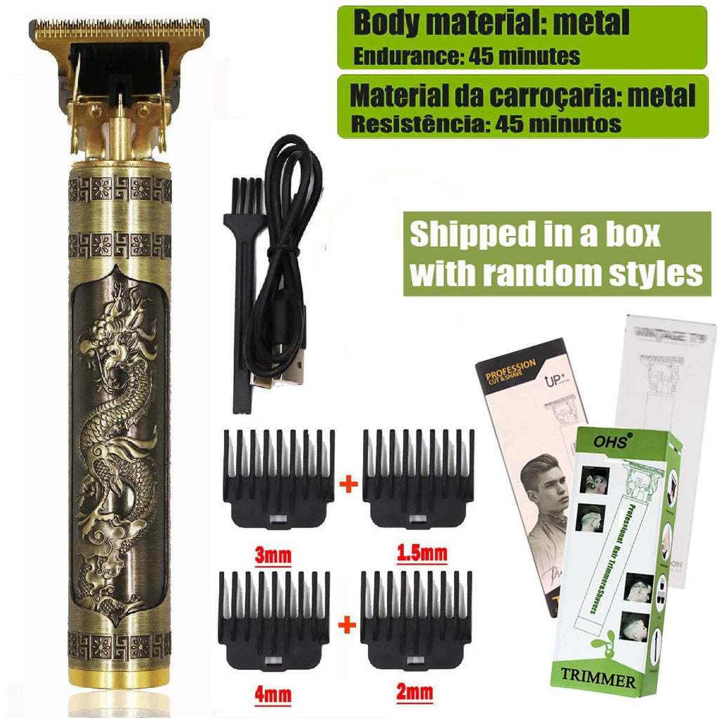 Noxwear - Vintage T9 Hair Clipper Beard Shaving Body Hair Trimmer Clippers Electric Men Haircut Machine 0mm Barber Shaver