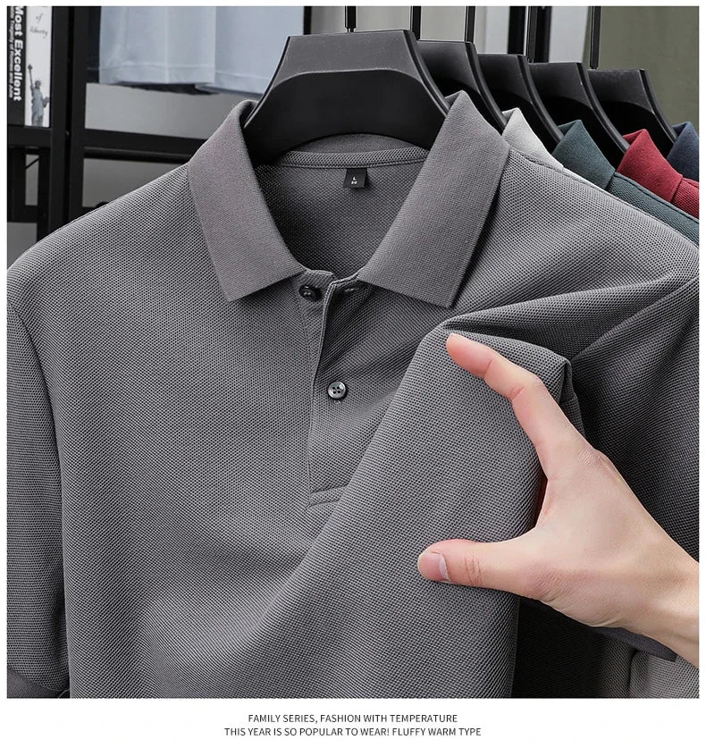 Noxwear - Men's 100% Cotton Polo Shirt - Summer Casual Breathable Tee,19 Colors,Ideal for Golf and Sports,Business Casual,Silk-Like Finish