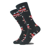 Noxwear - Cotton Happy Funny Socks Men Alien Planet Shark Crazy Design Sokken Unisex Novelty Dinosaur Crew Skateboard Calcetines Hombre