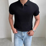 Noxwear - Summer Sports And Leisure Slim Fit T-Shirt Fashionable Men's Golf Polo Shirt Open Neck Breathable Quick Drying Short Sleeved Top