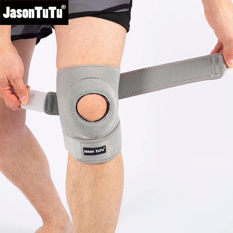 Noxwear - JASONTUTU 1PCS Breathable Four Spring Knee Support Brace Kneepad Adjustable Patella Knee Pads Safety